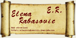 Elena Rabasović vizit kartica